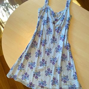 Pale purple summer dress Free People floral cotton size 6